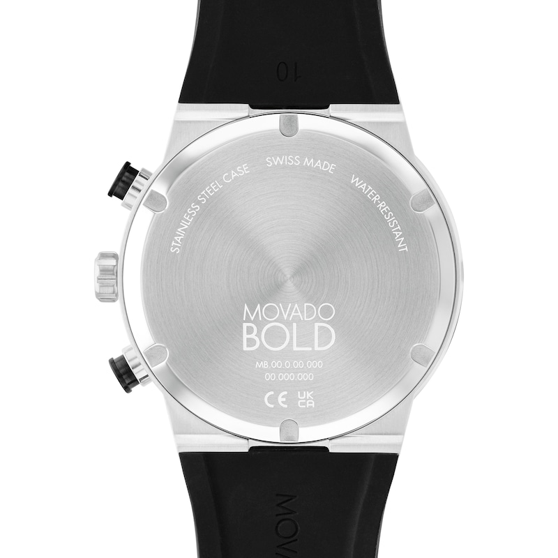 Main Image 3 of Men's Movado BOLD® Fusion Two-Tone Chronograph Black Strap Watch with Black and Silver-Tone Dial (Model: 3600894)