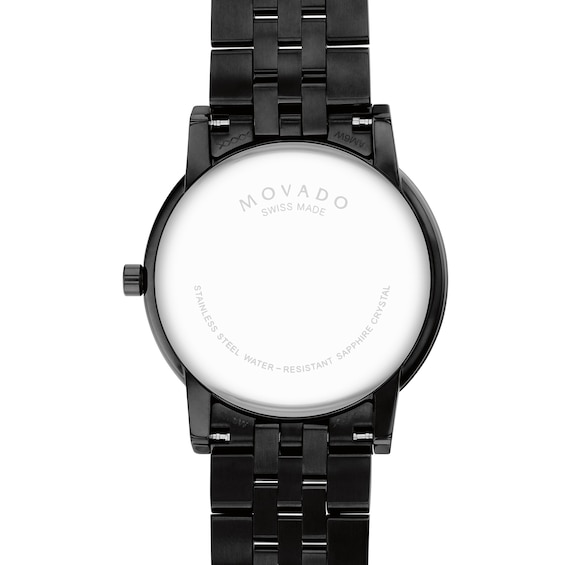Men's Movado MuseumÂ® Classic Black PVD Watch with Black Dial (Model: 0607626)