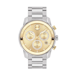 Men's Movado BOLD® Verso Chronograph Watch with Gold-Tone Dial (Model: 3600907)
