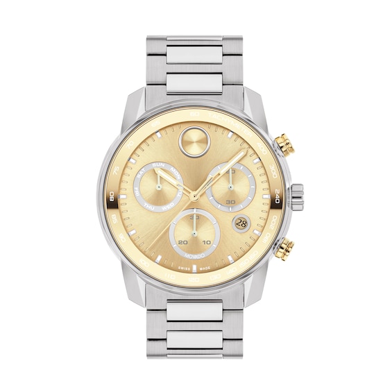 Men's Movado BoldÂ® Verso Chronograph Watch with Gold-Tone Dial (Model: 3600907)