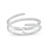 Thumbnail Image 1 of 1/4 CT. T.W. Diamond Open Shank Wrap Ring in 10K White Gold - Size 7