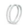 Thumbnail Image 3 of 1/4 CT. T.W. Diamond Open Shank Wrap Ring in 10K White Gold - Size 7