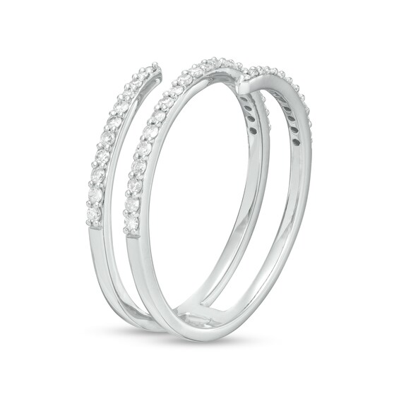 1/4 CT. T.w. Diamond Open Shank Wrap Ring in 10K White Gold - Size 7