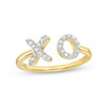 Thumbnail Image 1 of 1/6 CT. T.W. Diamond "XO" Open Ring in 10K Gold