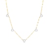 Thumbnail Image 1 of 1/4 CT. T.W. Diamond Heart Outline Station Necklace in 10K Gold