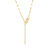 Thumbnail Image 3 of 1/4 CT. T.W. Diamond Heart Outline Station Necklace in 10K Gold
