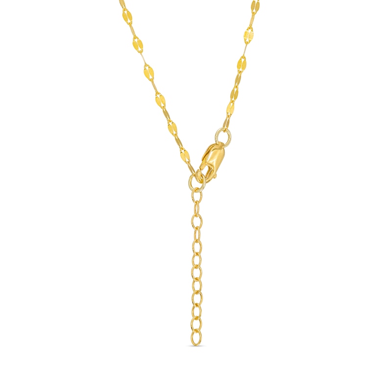 Main Image 3 of 1/4 CT. T.W. Diamond Heart Outline Station Necklace in 10K Gold
