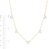 Thumbnail Image 4 of 1/4 CT. T.W. Diamond Heart Outline Station Necklace in 10K Gold