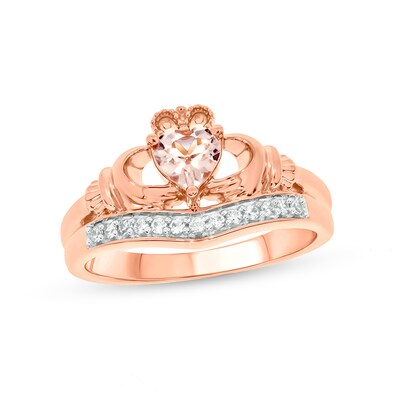 Jewelry Adviser Rings 14k CZ October Birthstone Claddagh Heart Ring Jewelry Adviser Rings 14k CZ October Birthstone Claddagh Heart Ring