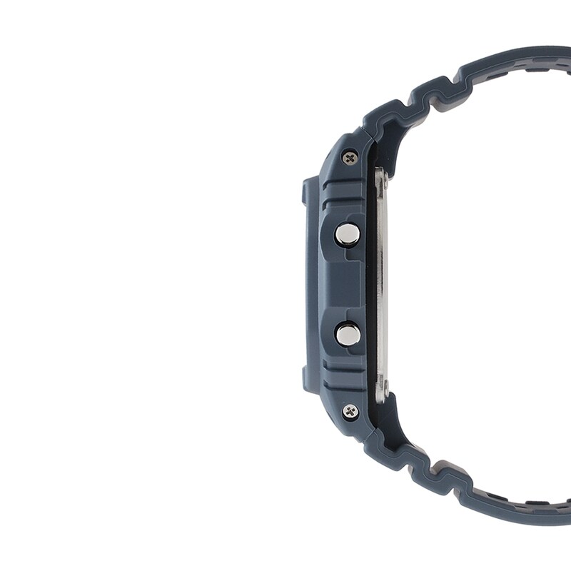 Main Image 2 of Men's Casio G-Shock Classic Blue Resin Strap Watch with Octagonal Blue Camouflage Dial (Model: DW5600CA-2)