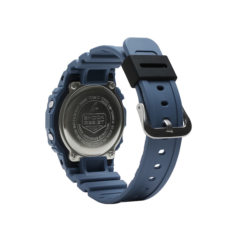 Main Image 3 of Men's Casio G-Shock Classic Blue Resin Strap Watch with Octagonal Blue Camouflage Dial (Model: DW5600CA-2)
