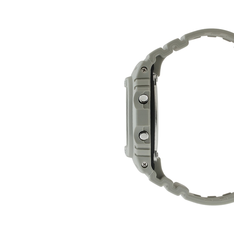 Men's Casio G-Shock Classic Grey Resin Strap Watch with Octagonal Grey Camouflage Dial (Model: DW5600CA-8)