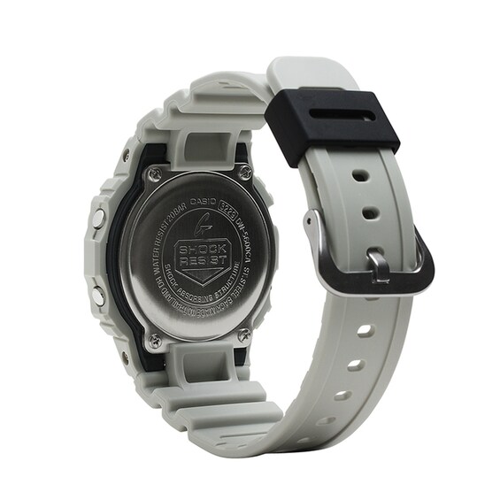 Men's Casio G-Shock Classic Grey Resin Strap Watch with Octagonal Grey Camouflage Dial (Model: Dw5600Ca-8)