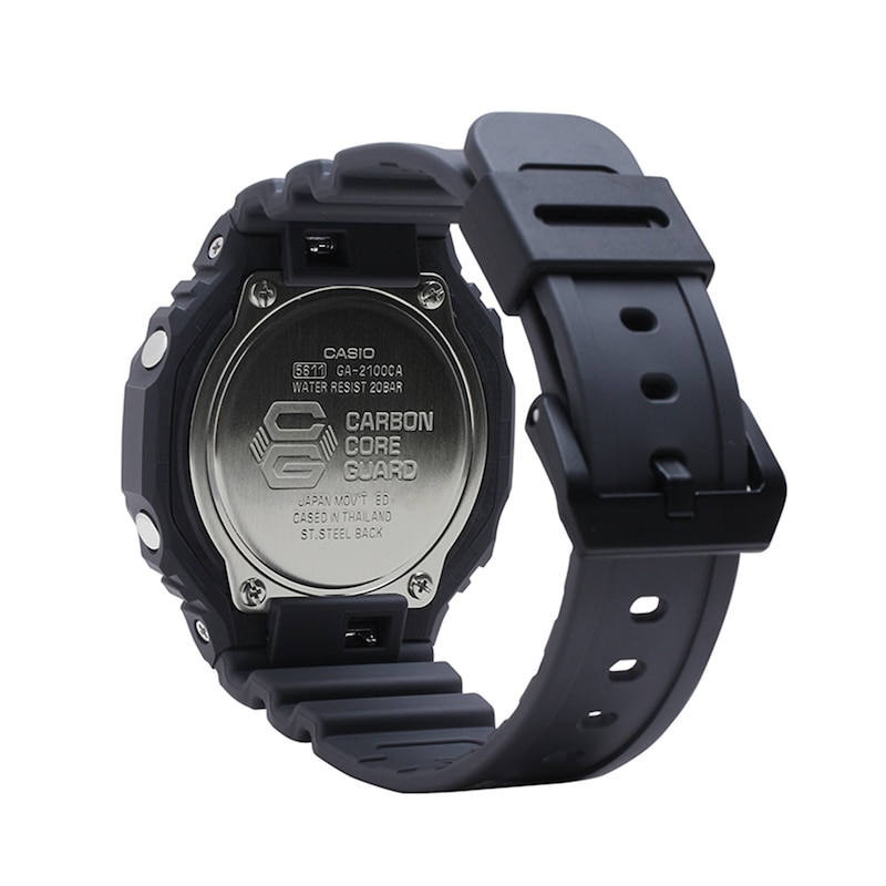 Main Image 3 of Men's Casio G-Shock Classic Gunmetal Grey Resin Strap Watch with Grey Camouflage Dial (Model: GA2100CA-8A)