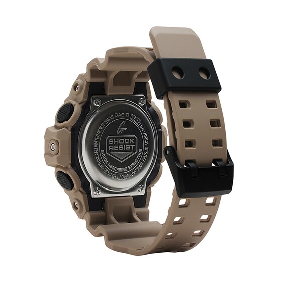 Men's Casio G-Shock Classic Brown Resin Strap Watch with Black Camouflage Dial (Model: Ga700Ca-5A)