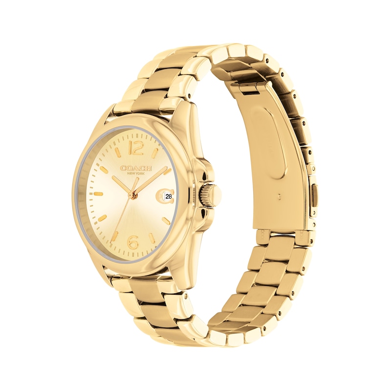 Ladies' Coach Greyson Gold-Tone IP Watch with Gold-Tone Sunray Dial (Model: 14503911)