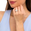 Thumbnail Image 2 of 4 CT. T.W. Quad Princess-Cut Diamond Frame Triple Row Engagement Ring in 14K White Gold