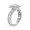 Thumbnail Image 3 of 2 CT. T.W. Quad Princess-Cut Diamond Frame Triple Row Engagement Ring in 14K White Gold
