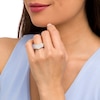 Thumbnail Image 2 of 1-1/2 CT. T.W. Diamond Chevron Multi-Row Anniversary Band in 14K White Gold