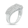 Thumbnail Image 3 of 1-1/2 CT. T.W. Diamond Chevron Multi-Row Anniversary Band in 14K White Gold