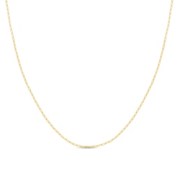 1.25mm Solid Paper Clip Link Chain Necklace in 14K Gold – 18&quot;