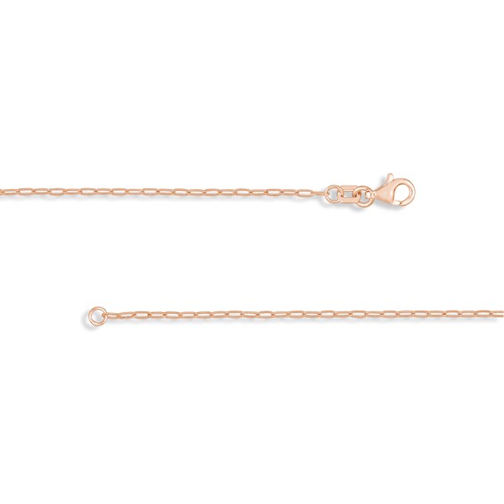 1.25mm Paper Clip Link Chain Necklace in Solid 14K Rose Gold â 18"