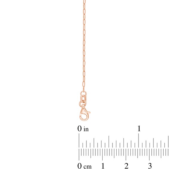 1.25mm Paper Clip Link Chain Necklace in Solid 14K Rose Gold â 18"