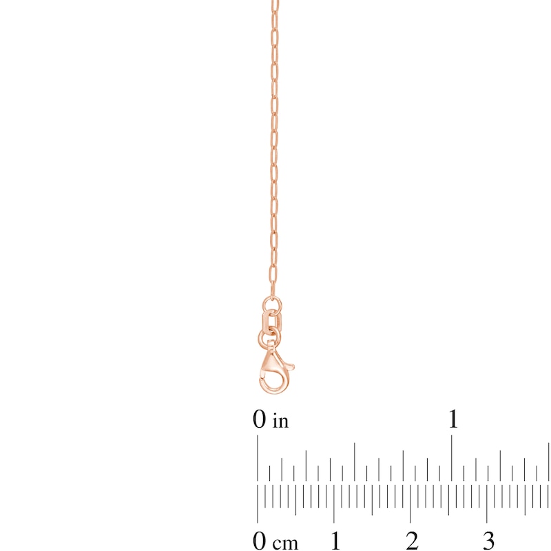 Main Image 3 of 1.25mm Paper Clip Link Chain Necklace in Solid 14K Rose Gold – 18"