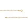 Thumbnail Image 2 of 3.4mm Paper Clip Link Chain Necklace in Solid 14K Gold – 18"