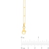 Thumbnail Image 3 of 3.4mm Paper Clip Link Chain Necklace in Solid 14K Gold – 18"