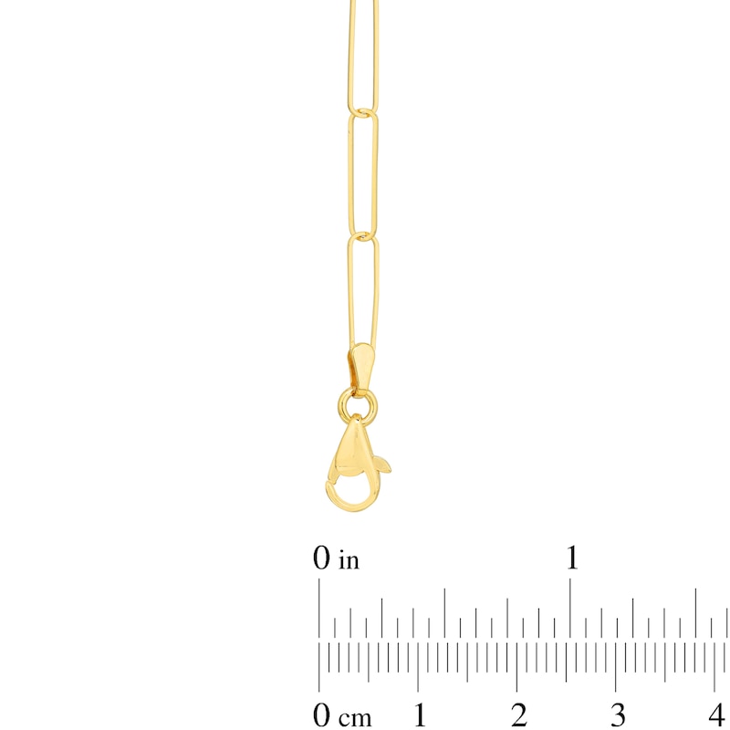Main Image 3 of 3.4mm Paper Clip Link Chain Necklace in Solid 14K Gold – 18"