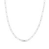 Thumbnail Image 1 of 3.4mm Paper Clip Link Chain Necklace in Solid 14K White Gold – 18"