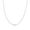 Thumbnail Image 0 of 3.4mm Paper Clip Link Chain Necklace in Solid 14K White Gold – 18"