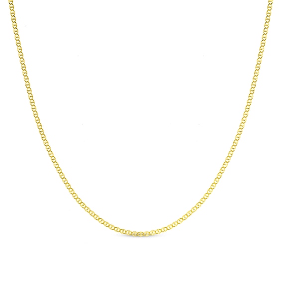 2.2mm Flat Mariner Chain Necklace in Solid 14K Gold â 20"