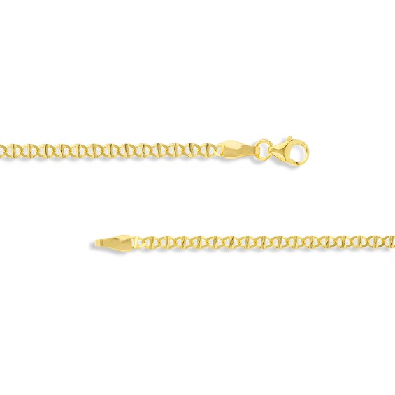 2.2mm Flat Mariner Chain Necklace in Solid 14K Gold â 20"