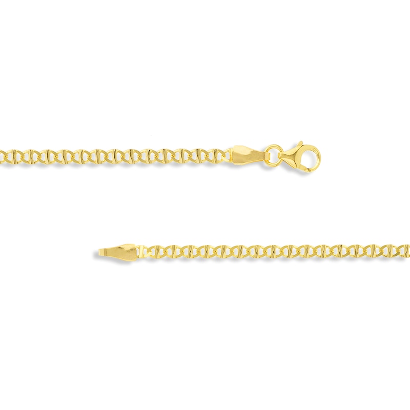 Main Image 2 of 2.2mm Flat Mariner Chain Necklace in Solid 14K Gold – 20"