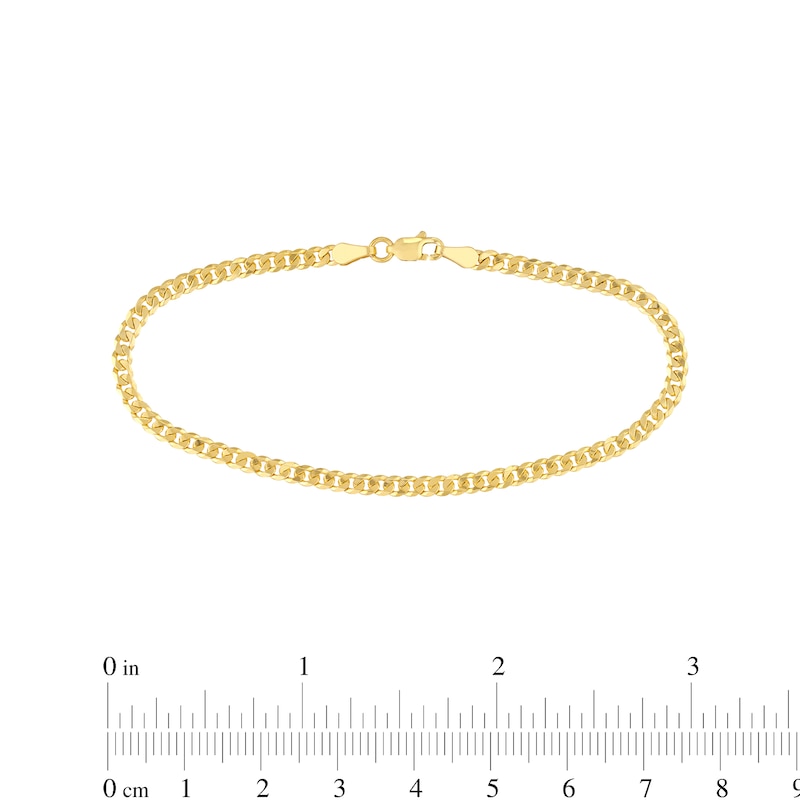 Main Image 3 of 3.1mm Cuban Curb Chain Bracelet in Solid 14K Gold – 7.5"