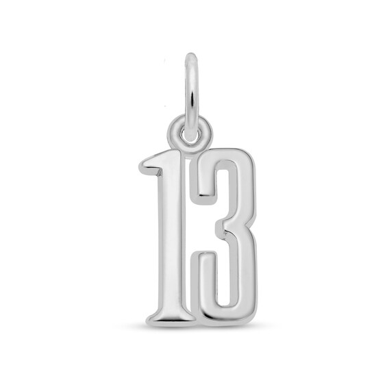 Rembrandt Charms® Number "13" Disc in Sterling Silver