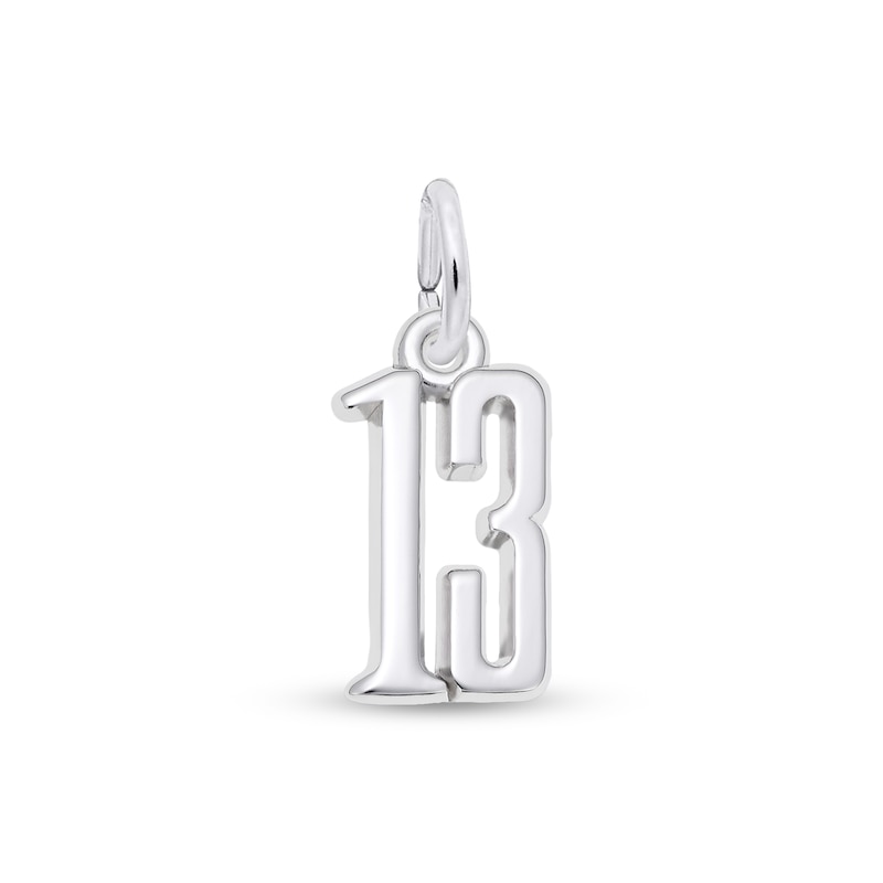 Main Image 1 of Rembrandt Charms® Number "13" Disc in Sterling Silver
