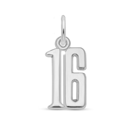 Rembrandt Charms® Number "16" Disc in Sterling Silver