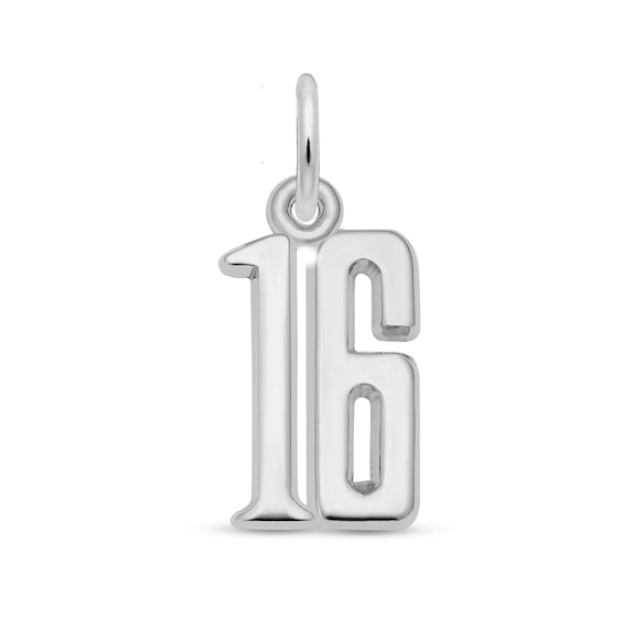 Rembrandt CharmsÂ® Number "16" Disc in Sterling Silver