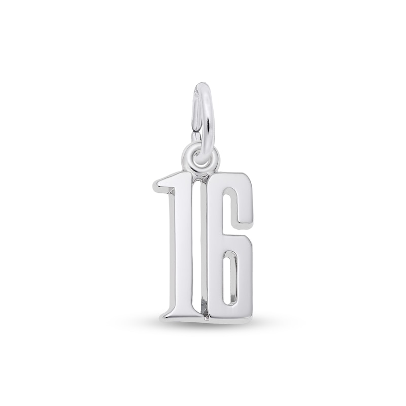 Main Image 1 of Rembrandt Charms® Number "16" Disc in Sterling Silver
