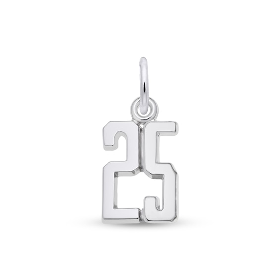 Rembrandt Charms® Number "25" Disc in Sterling Silver