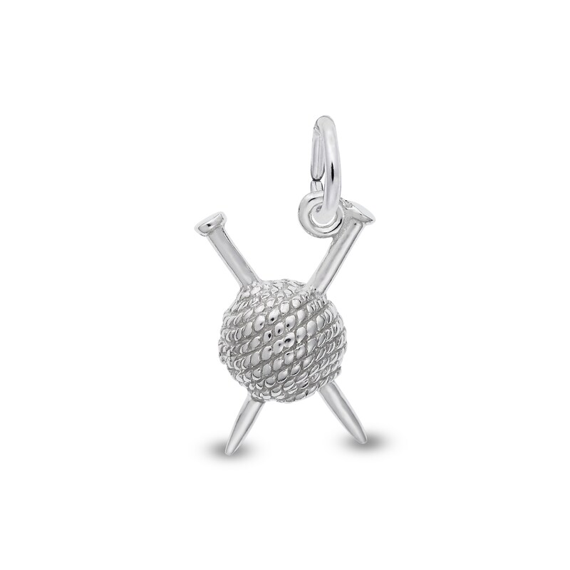 Main Image 1 of Rembrandt Charms® Needles and Yarn in Sterling Silver