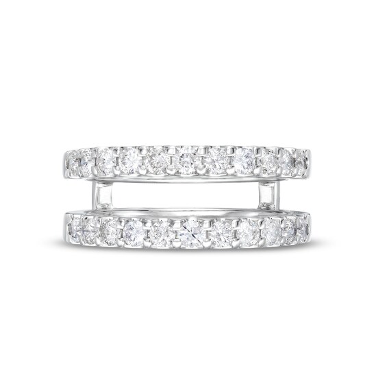 1 CT. T.w. Diamond-Lined Solitaire Enhancer in 14K White Gold