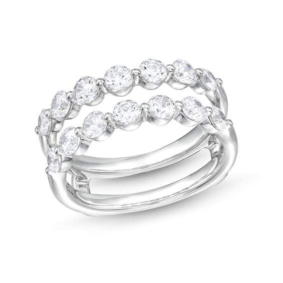 1-1/2 CT. T.w. Diamond Graduating Solitaire Enhancer in 14K White Gold