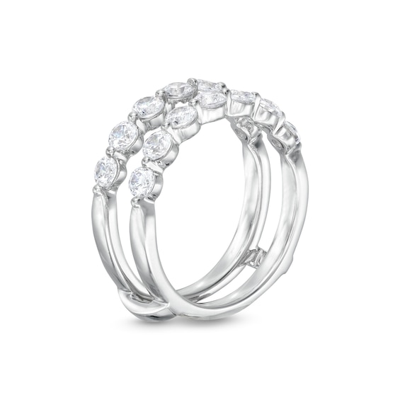 1-1/2 CT. T.w. Diamond Graduating Solitaire Enhancer in 14K White Gold