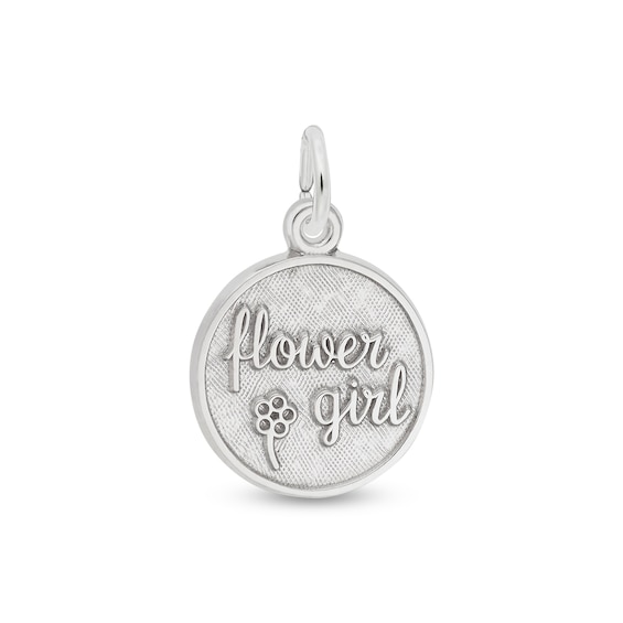 Rembrandt Charms® "flower girl" Disc in Sterling Silver