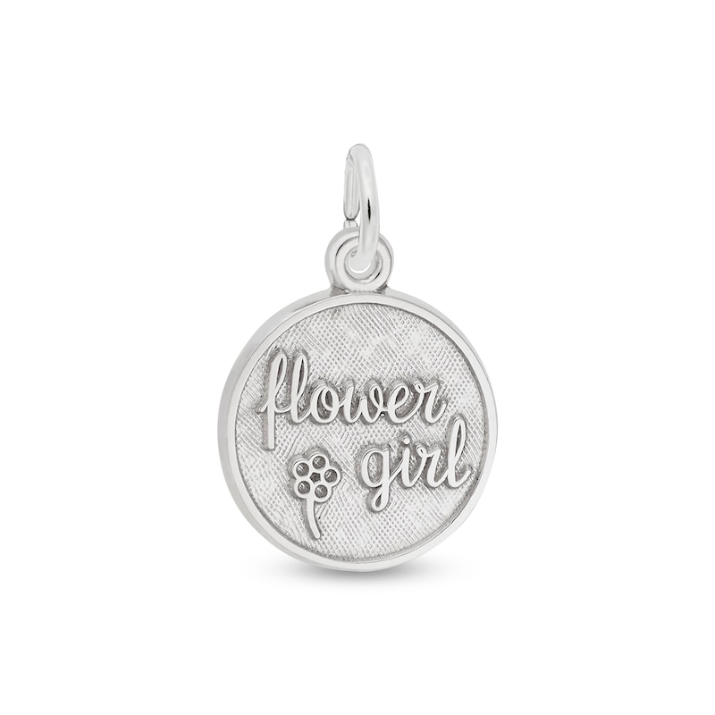 Main Image 1 of Rembrandt Charms® "flower girl" Disc in Sterling Silver