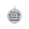 Thumbnail Image 0 of Rembrandt Charms® "A piece of my heart lives in heaven." Disc in Sterling Silver